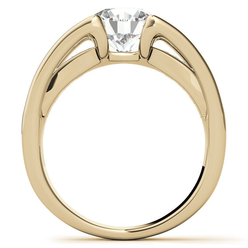 Round & Princess Modern Moissanite Engagement Ring