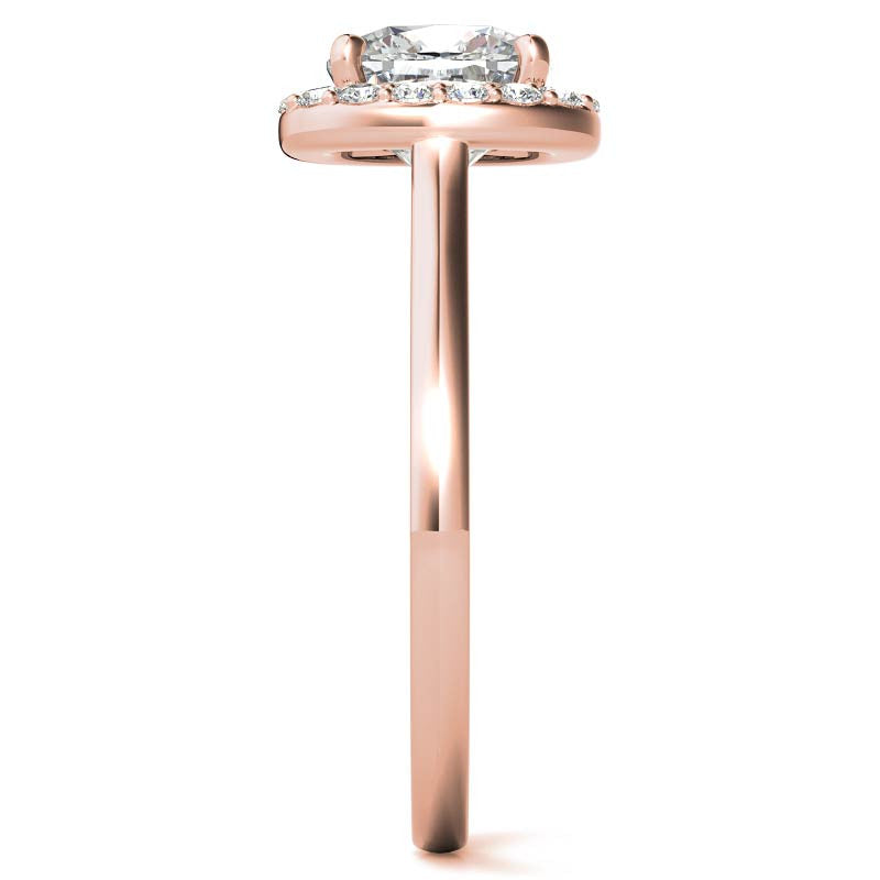 Cushion Halo Moissanite Engagement Ring