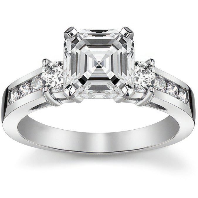 Round Brilliant Moissanite Engagement Setting (.48ct)