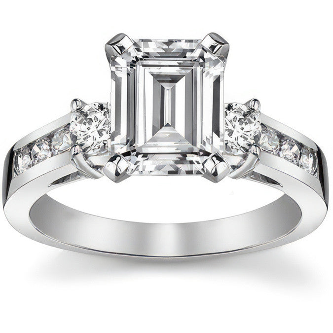 Round Brilliant Moissanite Engagement Setting (.48ct)