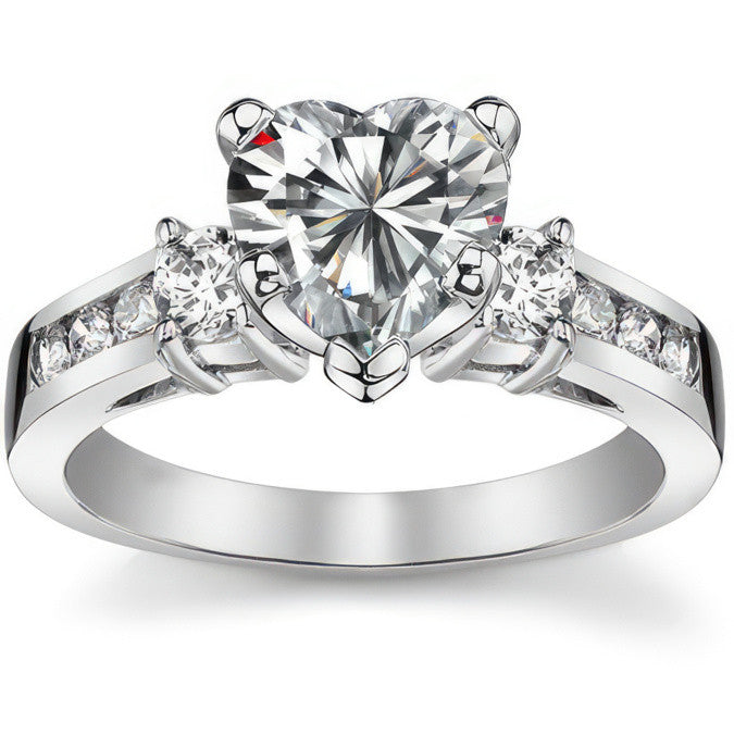 Round Brilliant Moissanite Engagement Setting (.48ct)