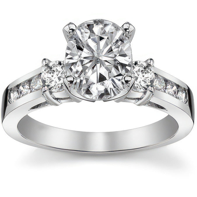 Round Brilliant Moissanite Engagement Setting (.48ct)
