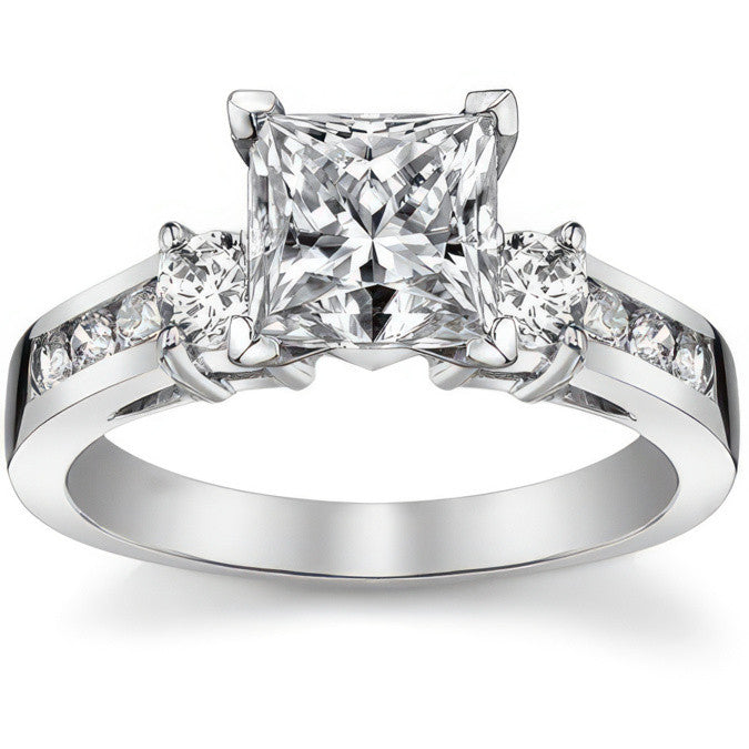 Round Brilliant Moissanite Engagement Setting (.48ct)