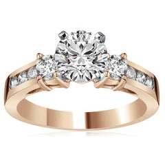 Round Brilliant Moissanite Engagement Setting (.48ct)