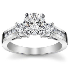 Round Brilliant Moissanite Engagement Setting (.48ct)