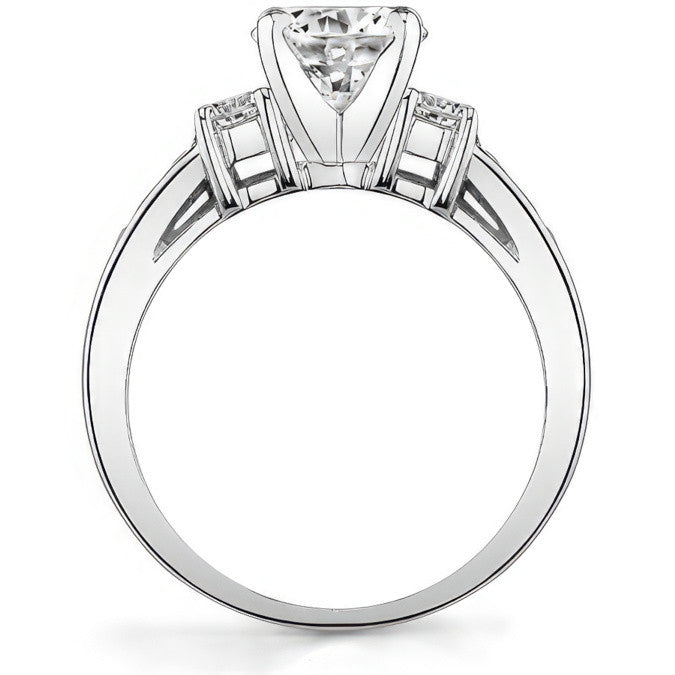 Round Brilliant Moissanite Engagement Setting (.48ct)