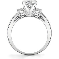 Round Brilliant Moissanite Engagement Setting (.48ct)