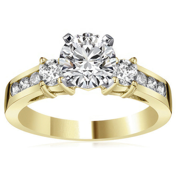 Round Brilliant Moissanite Engagement Setting (.48ct)