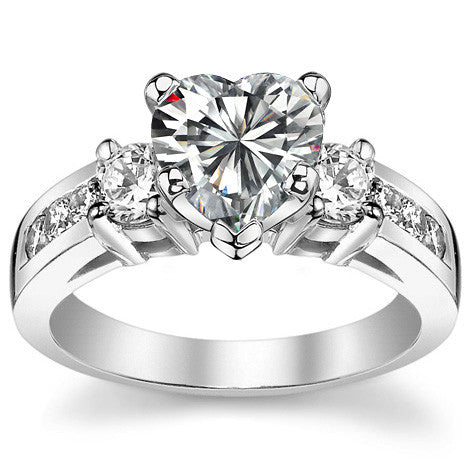 Round Brilliant Moissanite Engagement Setting Set (.75ct)