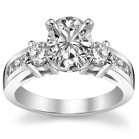 Round Brilliant Moissanite Engagement Setting Set (.75ct)