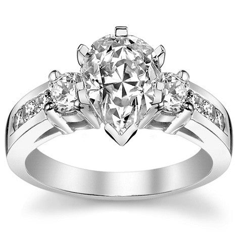Round Brilliant Moissanite Engagement Setting Set (.75ct)