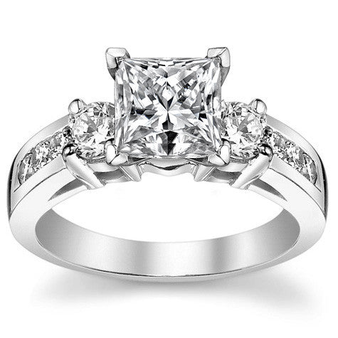 Round Brilliant Moissanite Engagement Setting Set (.75ct)