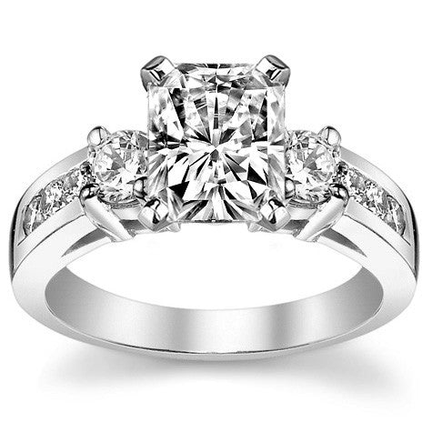 Round Brilliant Moissanite Engagement Setting Set (.75ct)