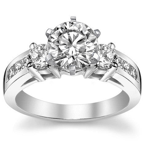 Round Brilliant Moissanite Engagement Setting Set (.75ct)