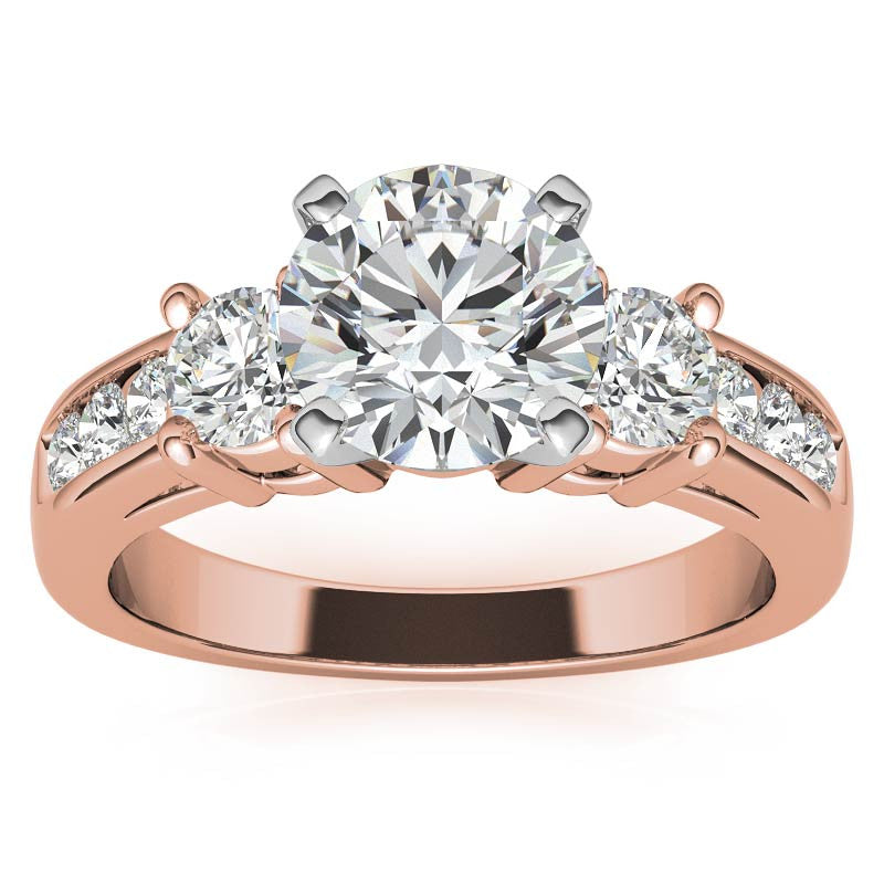 Round Brilliant Moissanite Engagement Setting Set (.75ct)