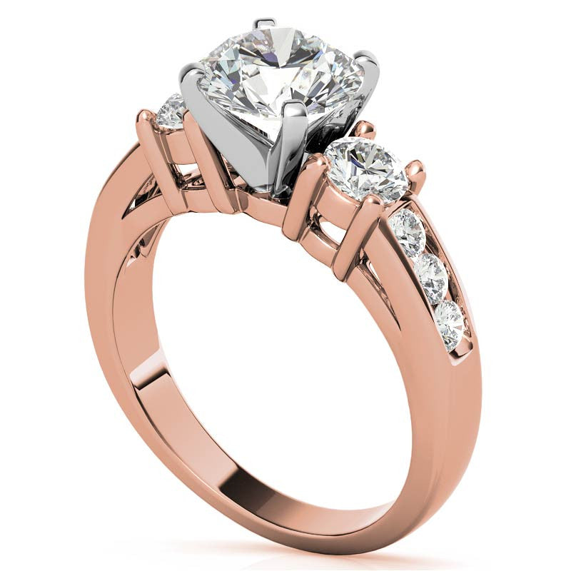 Round Brilliant Moissanite Engagement Setting Set (.75ct)