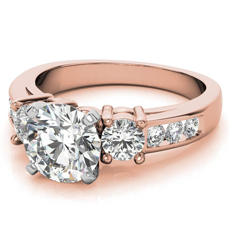Round Brilliant Moissanite Engagement Setting Set (.75ct)
