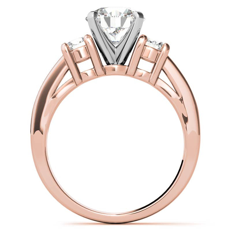 Round Brilliant Moissanite Engagement Setting Set (.75ct)