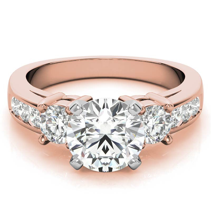 Round Brilliant Moissanite Engagement Setting Set (.75ct)