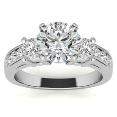 Round Brilliant Moissanite Engagement Setting Set (.75ct)