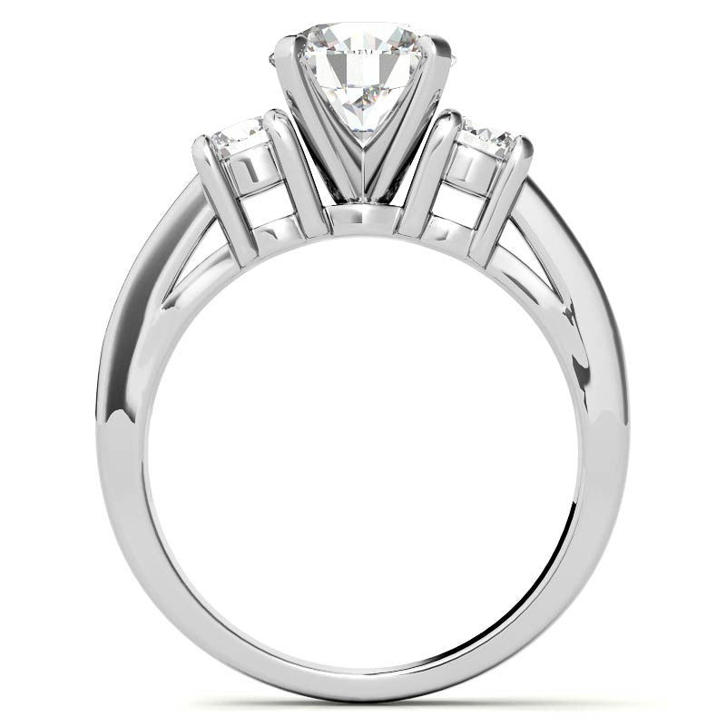 Round Brilliant Moissanite Engagement Setting Set (.75ct)