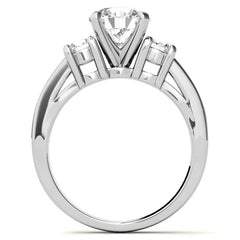 Round Brilliant Moissanite Engagement Setting Set (.75ct)