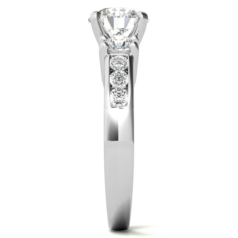 Round Brilliant Moissanite Engagement Setting Set (.75ct)