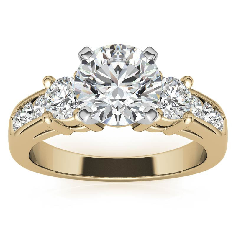 Round Brilliant Moissanite Engagement Setting Set (.75ct)