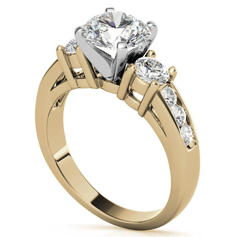 Round Brilliant Moissanite Engagement Setting Set (.75ct)