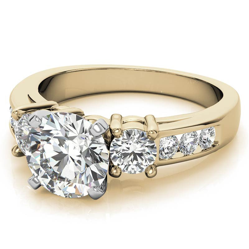 Round Brilliant Moissanite Engagement Setting Set (.75ct)