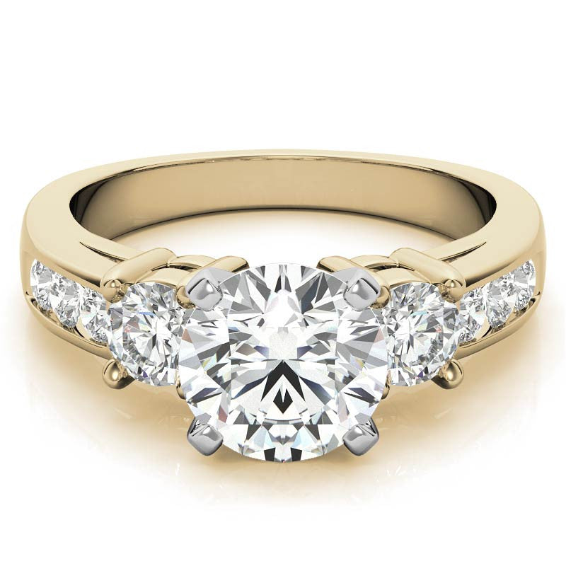 Round Brilliant Moissanite Engagement Setting Set (.75ct)