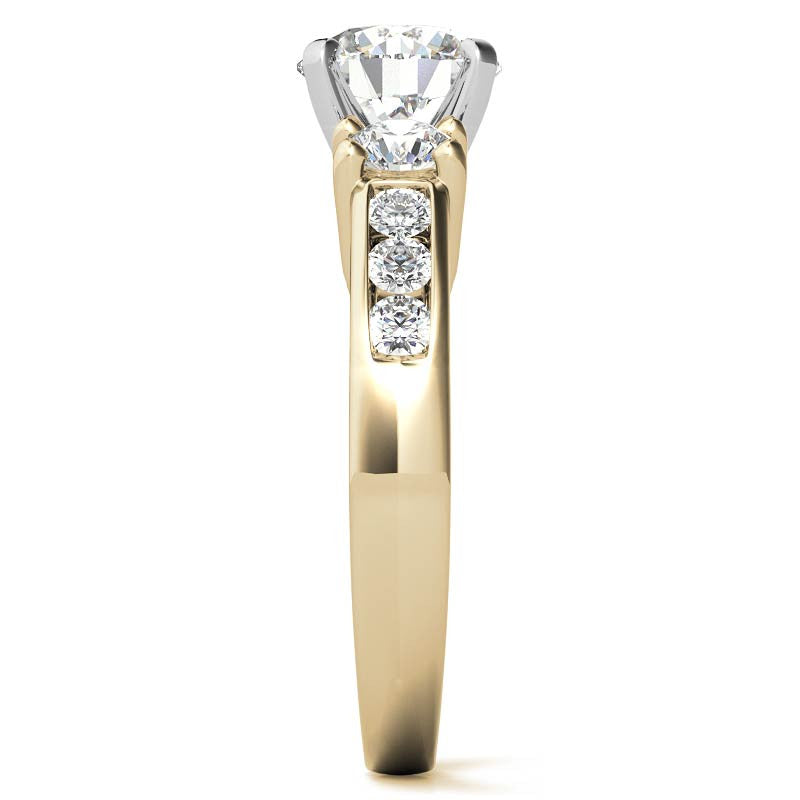 Round Brilliant Moissanite Engagement Setting Set (.75ct)