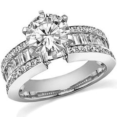 Baguette Moissanite Engagement Ring Setting 1.12ct