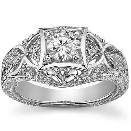 Round Antique Engraved Ring