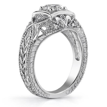 Round Antique Engraved Ring