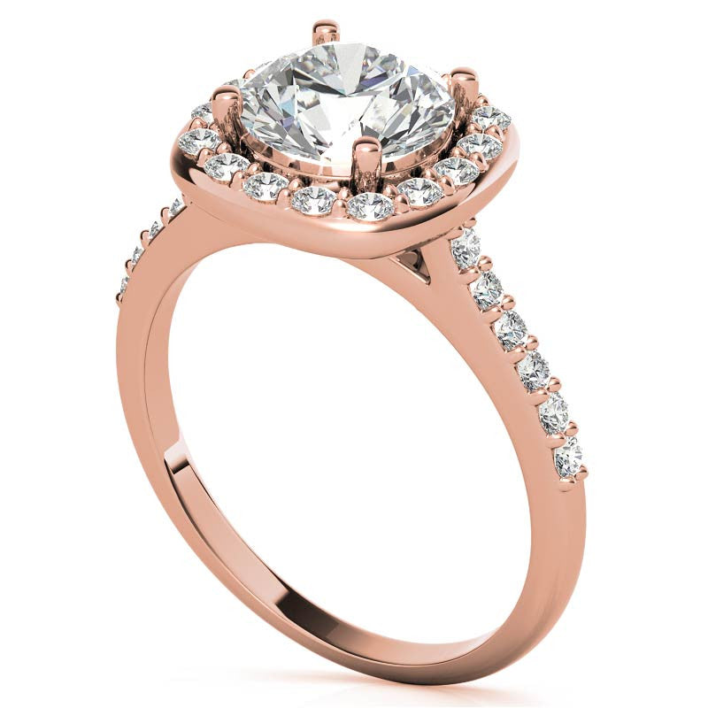 Embrace Round Brilliant Moissanite Engagement Ring
