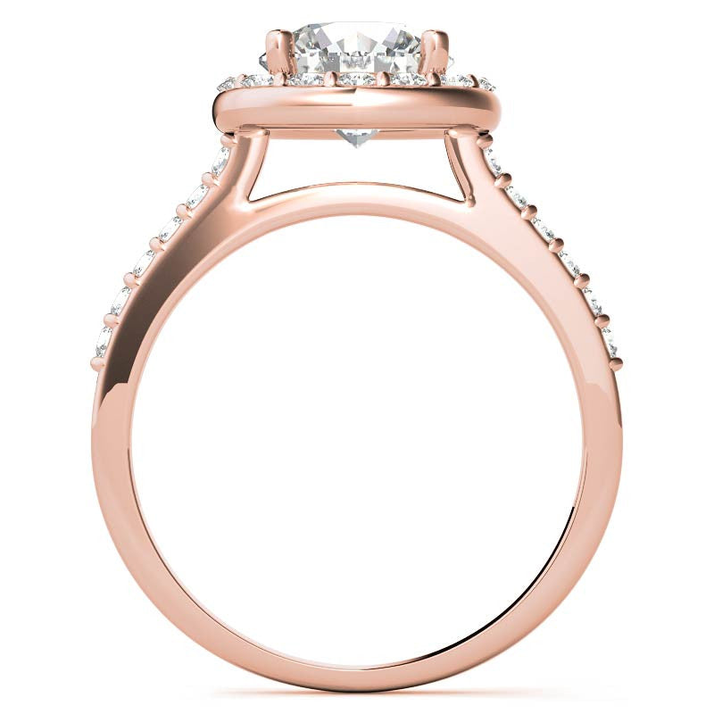Embrace Round Brilliant Moissanite Engagement Ring