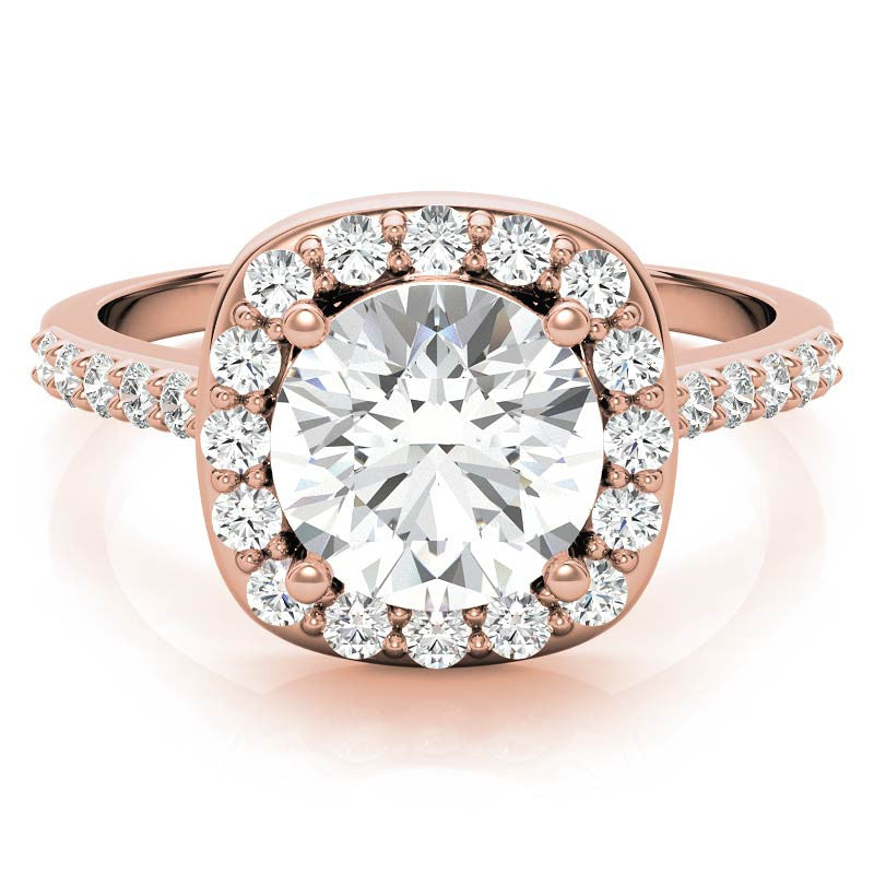 Embrace Round Brilliant Moissanite Engagement Ring