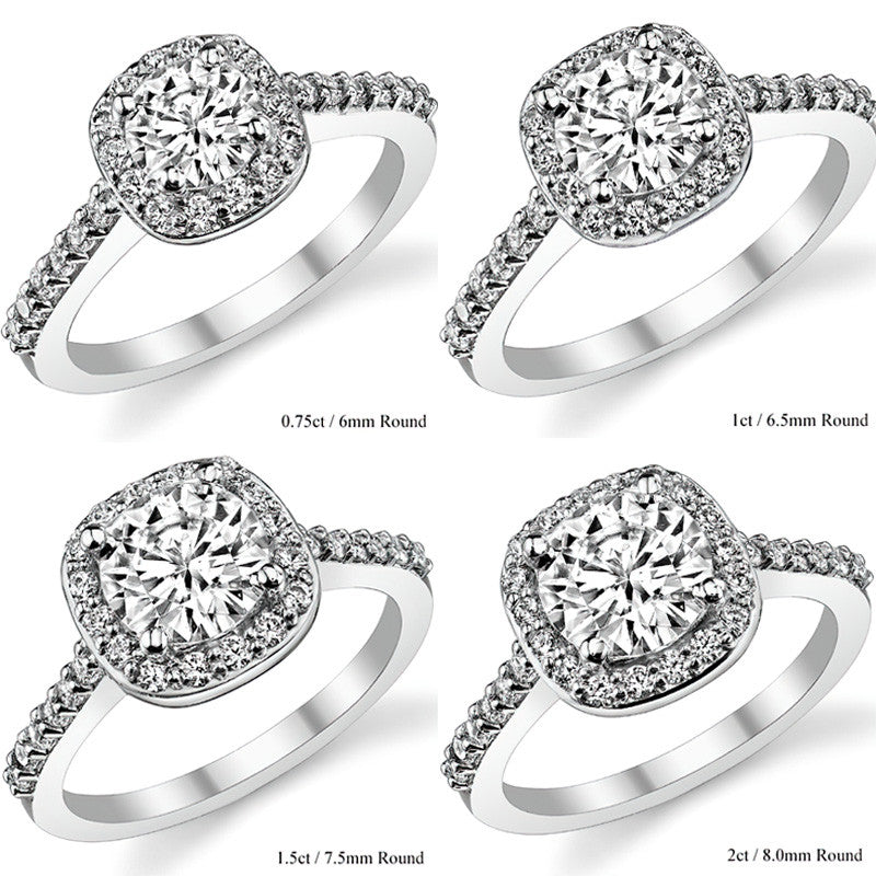 Embrace Round Brilliant Moissanite Engagement Ring