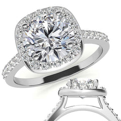 Embrace Round Brilliant Moissanite Engagement Ring
