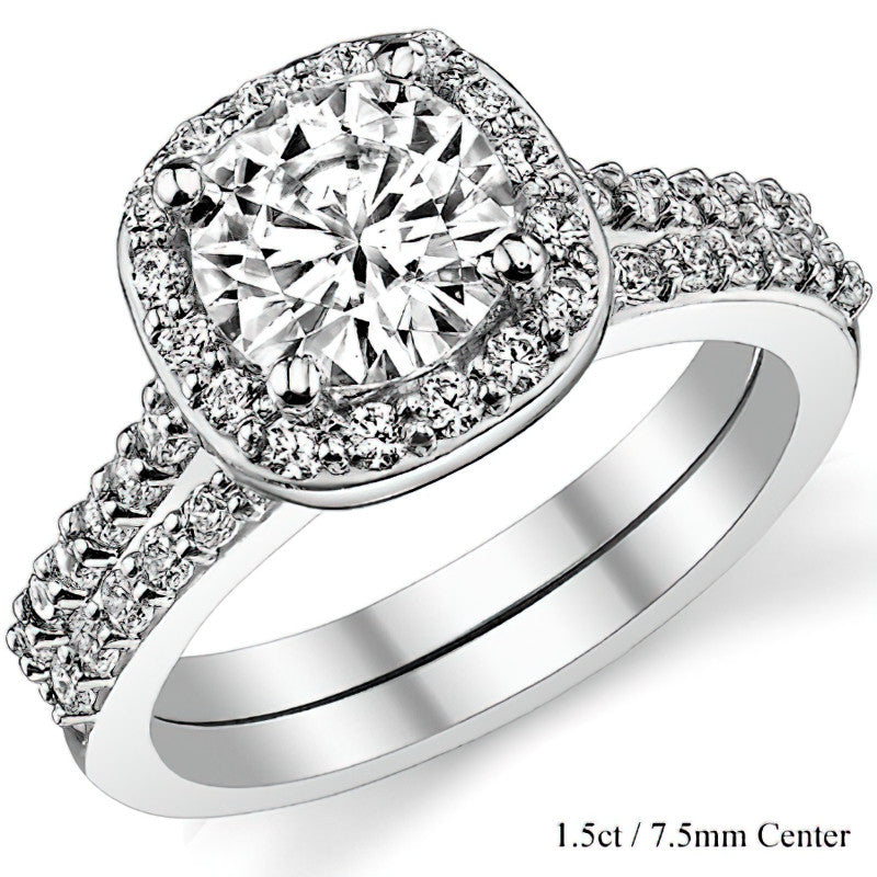 Embrace Round Brilliant Moissanite Engagement Ring