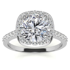 Embrace Round Brilliant Moissanite Engagement Ring