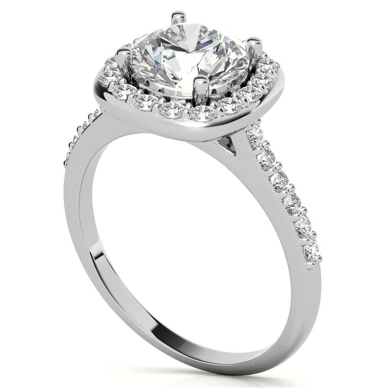 Embrace Round Brilliant Moissanite Engagement Ring