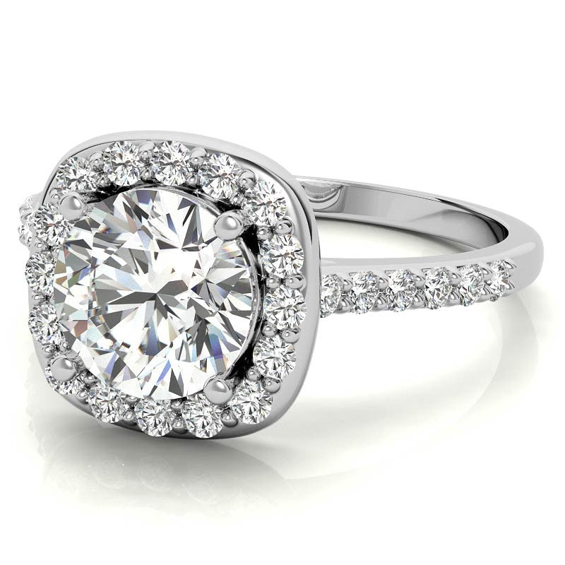 Embrace Round Brilliant Moissanite Engagement Ring