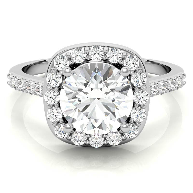 Embrace Round Brilliant Moissanite Engagement Ring