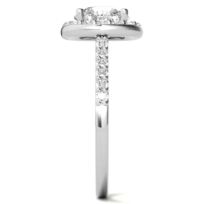 Embrace Round Brilliant Moissanite Engagement Ring