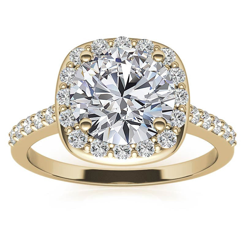 Embrace Round Brilliant Moissanite Engagement Ring