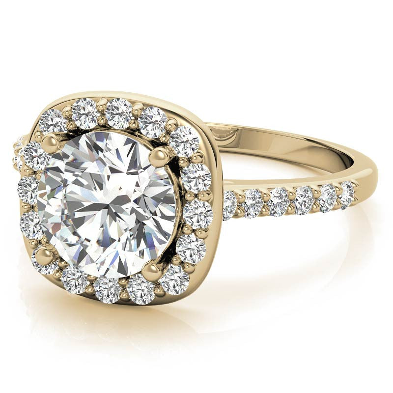 Embrace Round Brilliant Moissanite Engagement Ring