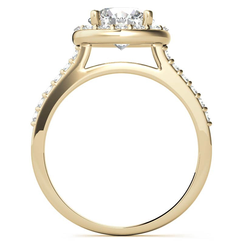 Embrace Round Brilliant Moissanite Engagement Ring