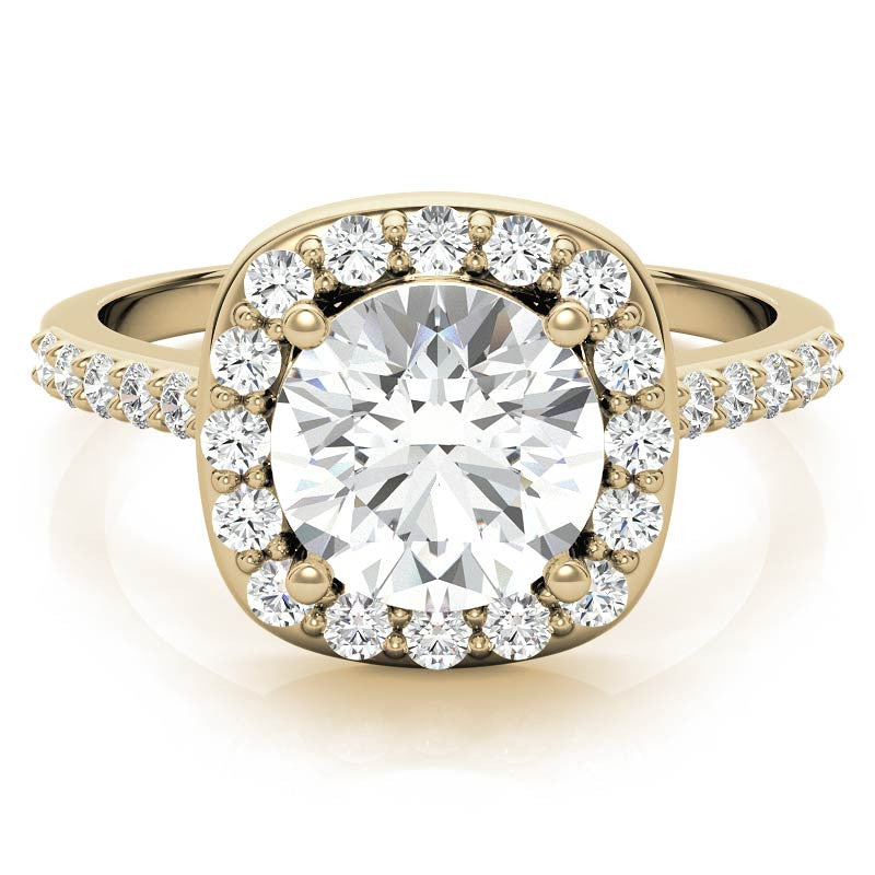 Embrace Round Brilliant Moissanite Engagement Ring